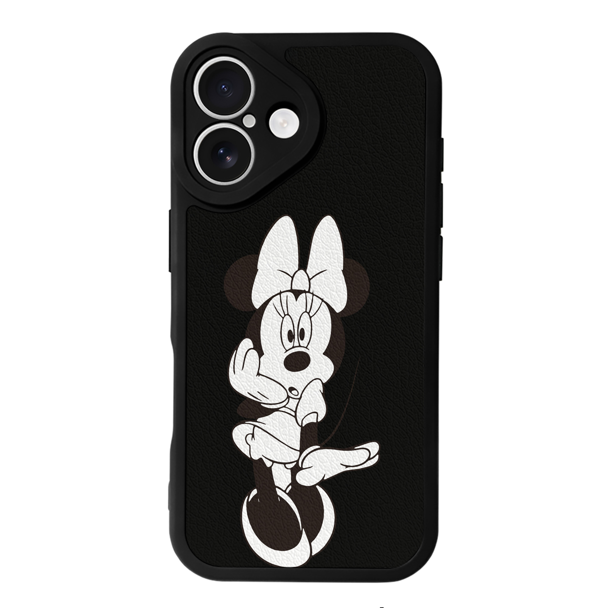 （画像用） ミッキーマウス Mickey Mouse 【iPhone 16シリーズ対応】シリコンスマホケース（レザー調） 材質：シリコン